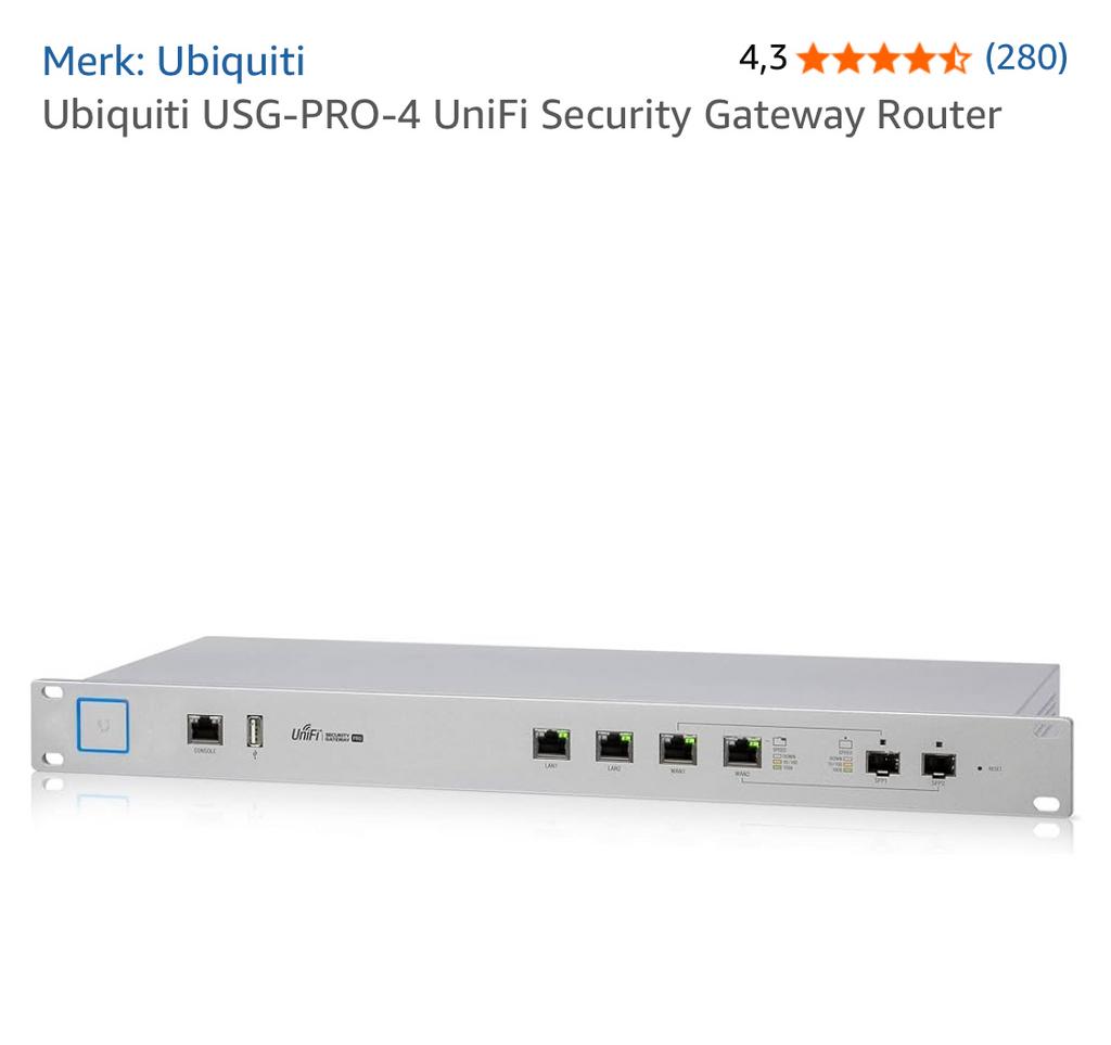 1x Ubiquiti USG-PRO-4 UniFi Security Gateway Router, Computers en Software, Netwerk switches, Ubiquiti, Ubiquiti, Ophalen of Verzenden