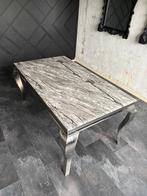 marmer blad eettafel, Tuin en Terras, Ophalen, Zo goed als nieuw, Rechthoekig, Overige materialen
