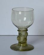 Oude antieke roemer helder en groen glas, Ophalen of Verzenden