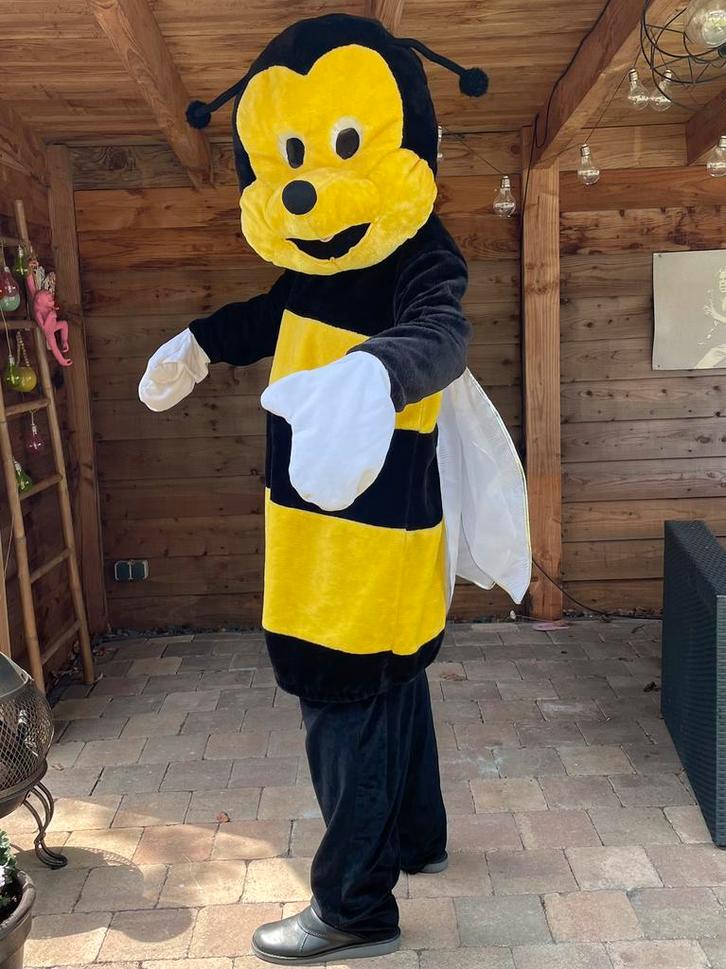 mascotte pak te huur slechts 25 euro blije bij en meer., Hobby en Vrije tijd, Feestartikelen | Verhuur, Zo goed als nieuw, Verjaardag