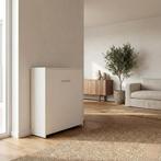 Opklapbed / Logeerbed als kast, Eenpersoons, Wit, Zo goed als nieuw, 80 cm