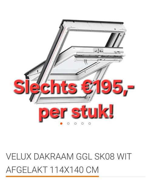 Velux GGL SK08  Dakraam 114x140cm Gootdelen Verduistering, Doe-het-zelf en Verbouw, Glas en Ramen, Gebruikt, Dakraam, 120 tot 160 cm