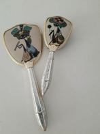 Retro spiegel en borstel, Ophalen of Verzenden