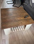 Massief houten tafel, Huis en Inrichting, Tafels | Salontafels, Ophalen, Gebruikt, Vierkant, 50 tot 100 cm