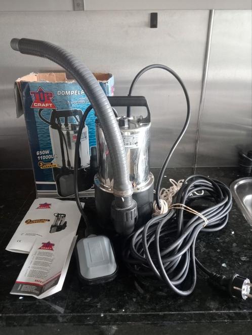 TOPCRAFT dompelpomp met vlotter 650W - 11000L /h, Tuin en Terras, Waterpompen, Zo goed als nieuw, Elektrisch, Dompelpomp, Ophalen