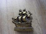 GALLEON SCHIP-BOOT KOPER/BRONS SCULPTUUR/BOEKENSTEUN, Ophalen