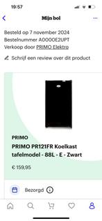 Primo koelkast tafelmodel 88L zwart, Zonder vriesvak, 75 tot 100 liter, Zo goed als nieuw, Ophalen