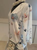 Witte Tuniek met Bloemen, Ophalen of Verzenden, Zo goed als nieuw, Maat 42/44 (L), Wit