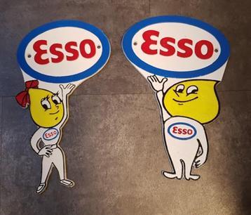 Set esso druppel reclame decoratie bordjes garage mancave  beschikbaar voor biedingen