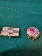 -	Pillendoosje vintage met roos, Verzamelen, Ophalen of Verzenden