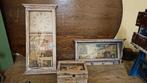 Te koop: Decoratieve vitrinekastjes met vissers-thema (3 stu, Ophalen, Zo goed als nieuw