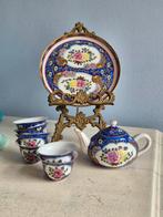 Chinees miniatuur thee of Sake servies van eier porselein, Antiek en Kunst, Ophalen of Verzenden