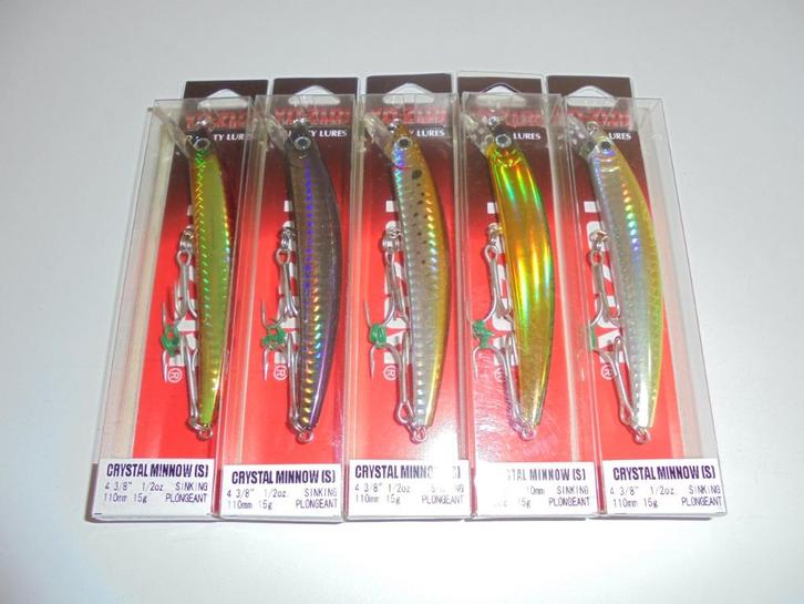 Yo-Zuri Crystal Minnow 11cm 15g Sinking ZeeBaars Rapala., Watersport en Boten, Hengelsport | Roofvissen, Nieuw, Overige typen