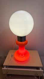Vintage Space Age Tafellamp - oranje/wit guzzini stijl, Ophalen, 50 tot 75 cm, Space Age/atomic, retro, Zo goed als nieuw