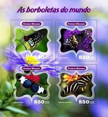 2014 >> Guinee-Bissau Fauna Insecten Vlinders en Motten beschikbaar voor biedingen