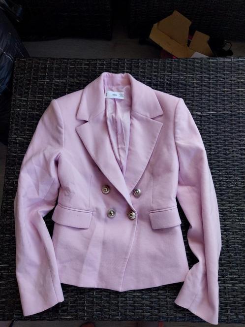 Jasje van de Mango, Kleding | Dames, Jasjes, Kostuums en Pakken, Zo goed als nieuw, Jasje, Maat 34 (XS) of kleiner, Roze, Ophalen of Verzenden