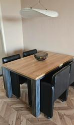 GRATIS Eettafel met 4 stoelen, Huis en Inrichting, Tafels | Eettafels, Ophalen, Gebruikt, 100 tot 150 cm, 50 tot 100 cm