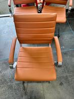6 Design Stoelen in Perfecte Staat, Huis en Inrichting, Stoelen, Ophalen, Bruin, Leer, Zo goed als nieuw