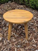 Rond houten tuintafeltje bijzettafeltje 50x44cm, Ophalen, Gebruikt