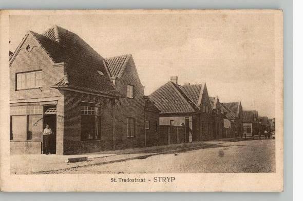 Stryp St Trudostraat vrouw in winkeldeur st 1925, Verzenden, 1920 tot 1940, Gelopen, Noord-Brabant
