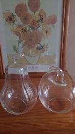 2 Glazen Plantenpotten in Vorm van Fruit, Ophalen of Verzenden