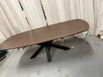 220 x 90 cm deens ovale donker eiken kleur eettafel, Ophalen