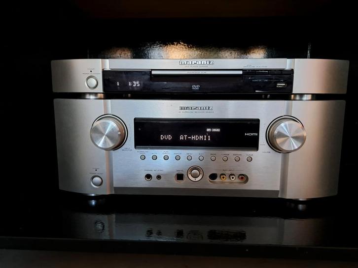 Compleet surround set Marantz Elac speakers Rel subwoofer, Audio, Tv en Foto, Home Cinema-sets, Zo goed als nieuw, Dvd-speler