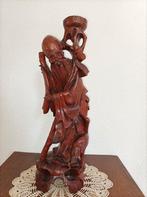 Chinees gesneden hardhouten beeld hoogte 40 cm. Shao Lao god, Antiek en Kunst, Ophalen of Verzenden