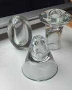 3x glazen olielamp, Ophalen of Verzenden, Zo goed als nieuw, Overige materialen