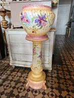 Antieke bloempot anton mehlem bonn op bijbehorende zuil, Antiek en Kunst, Ophalen