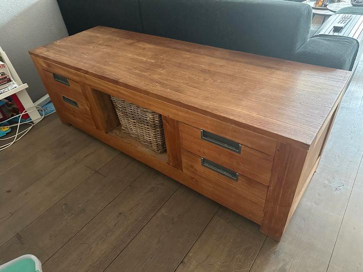 Massief Houten TV-Meubel/Dressoir - Opknapper met Karakter, Huis en Inrichting, Kasten | Televisiemeubels, Gebruikt, 150 tot 200 cm