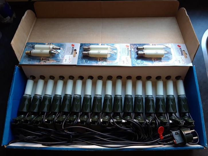 Vintage knijp kaars lampen set Kerstboom gratis afhalen, Diversen, Kerst, Ophalen