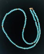 14 karaat goud turquoise ketting! NIEUW, Sieraden, Tassen en Uiterlijk, Kettingen, Nieuw, Goud, Ophalen of Verzenden