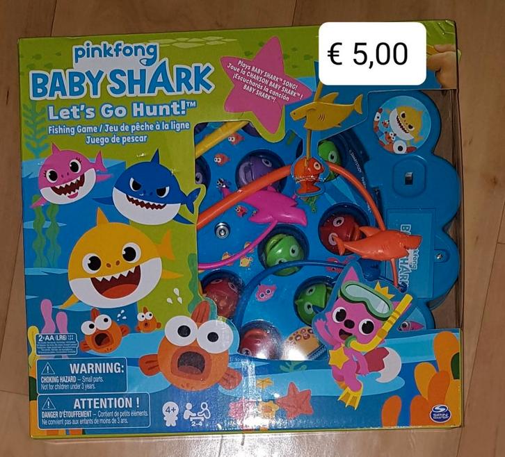 Baby Shark Visspel - in doos!, Kinderen en Baby's, Speelgoed | Overig, Zo goed als nieuw, Jongen of Meisje, Ophalen of Verzenden