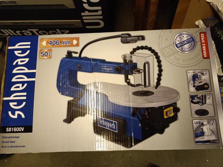 Sheppach houtbewerkingsset, Doe-het-zelf en Verbouw, Gereedschap | Zaagmachines, Nieuw, Lintzaag, 1200 watt of meer, 70 mm of meer