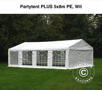 GEZOCHT: partytent 5x8 met stalen buizen (kopen) beschikbaar voor biedingen