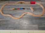 houten treinspoor met treintjes en boompjes, Kinderen en Baby's, Speelgoed | Houten speelgoed, Ophalen of Verzenden, Zo goed als nieuw