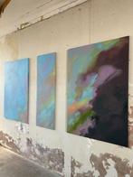 Triptiek: Abstracte Wolkenluchten, Antiek en Kunst, Ophalen of Verzenden