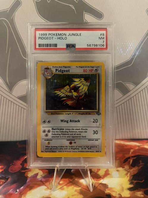 Pidgeot #8 | PSA 7 | Set: Jungle, Hobby en Vrije tijd, Verzamelkaartspellen | Pokémon, Zo goed als nieuw, Losse kaart, Ophalen of Verzenden