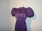 Rotate Birger Christensen jurk eye catcher pof mouw bloemenM, Kleding | Dames, Jurken, Maat 38/40 (M), Verzenden, Paars, Zo goed als nieuw