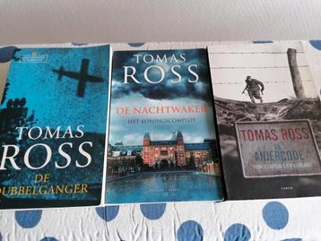 3x Tomas Ross -De Anjercode- De Dubbelganger-De nachtwaker beschikbaar voor biedingen