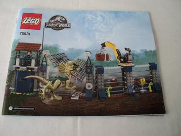 LEGO JURASSIC WORLD NR 75931 DILOPHOSAURUS ONTPOST  beschikbaar voor biedingen