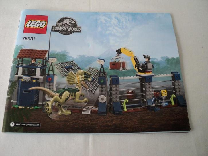 LEGO JURASSIC WORLD NR 75931 DILOPHOSAURUS ONTPOST, Kinderen en Baby's, Speelgoed | Duplo en Lego, Gebruikt, Lego, Complete set