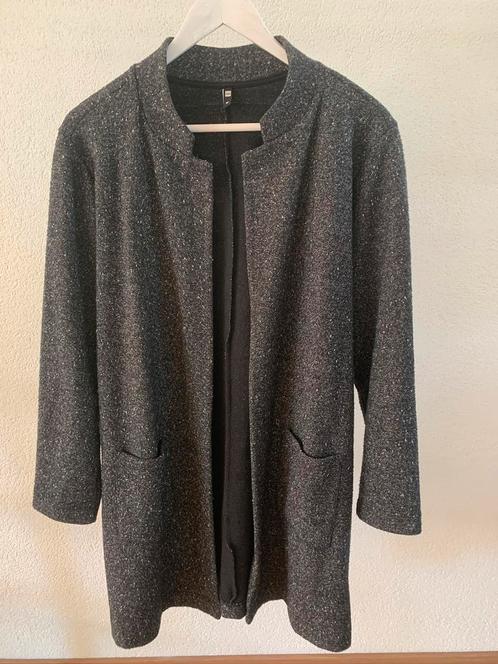 Halflang vest / colbertje in zwart, grijs gemêleerd, Kleding | Dames, Truien en Vesten, Zo goed als nieuw, Maat 38/40 (M), Zwart
