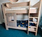 Steigerhouten hoogslaper, stapelbed met matras, Ophalen, Zo goed als nieuw, Stapelbed