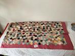 Vintage Patchwork Deken, Gebruikt, Wit, 150 tot 200 cm, Ophalen of Verzenden