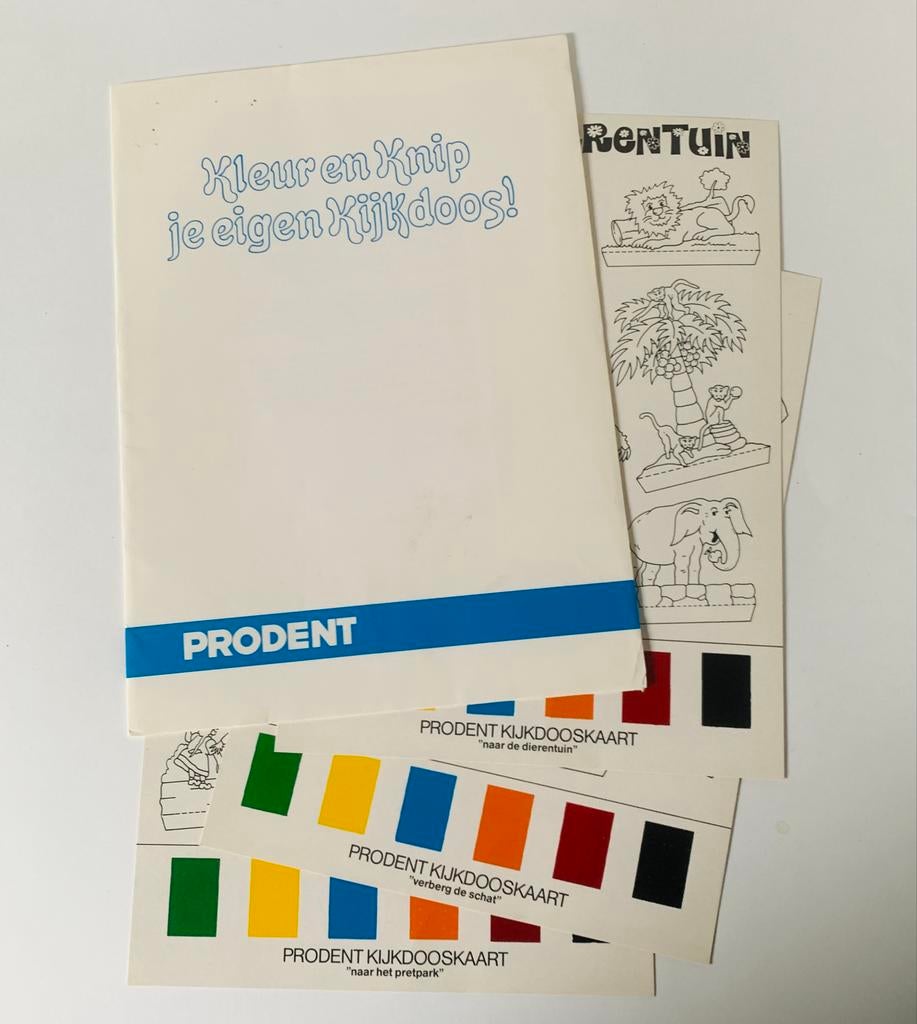 Oude Prodent Kijkdooskaarten Kleur en Knip je eigen kijkdoos, Ophalen of Verzenden, Zo goed als nieuw, Overige typen