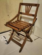 Leuk oud houten inklapbaar kinderstoeltje, Ophalen of Verzenden