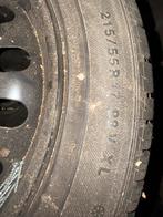 Stalen velgen met winterbanden 215/55R17, Ophalen, Gebruikt
