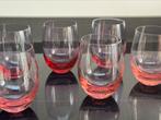 6 glazen 300 ml rose en purper Dibbern solid tumblers, Ophalen of Verzenden, Zo goed als nieuw, Overige typen